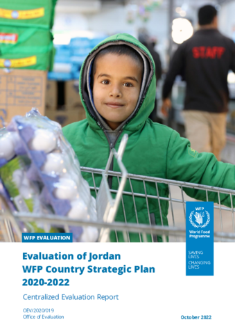 Evaluation of Jordan WFP Country Strategic Plan 2020-2022: Centralized Evaluation Report